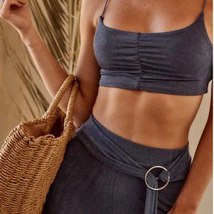 12th Tribe Tiki Navy Crop ToP + Belted Trousers